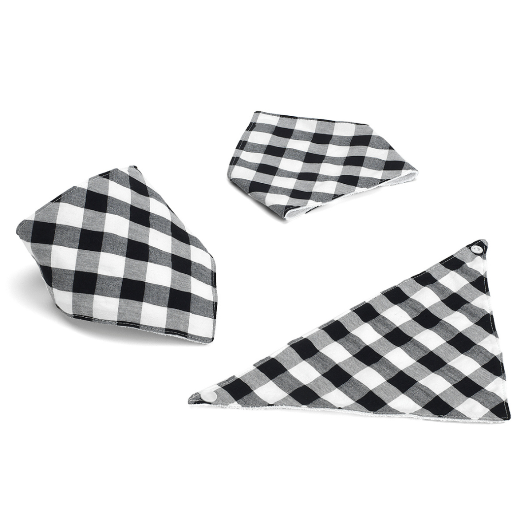 PACK DE 3 BANDANAS VICHY NEGRO