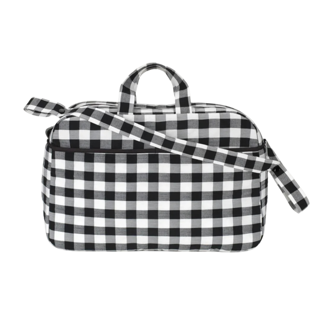 BOLSO MATERNIDAD VICHY NEGRO 30x47