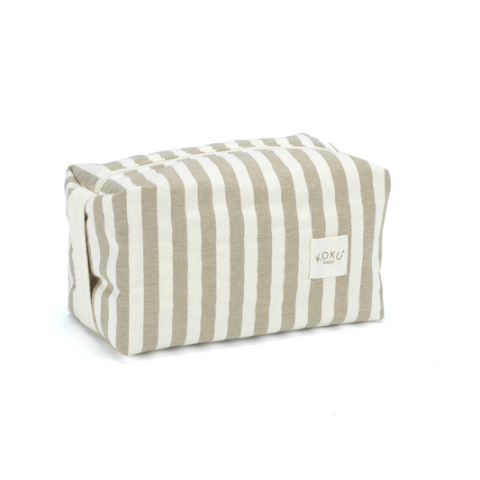 TROUSSE DE TOILETTE À RAYURES TOPO 20x28