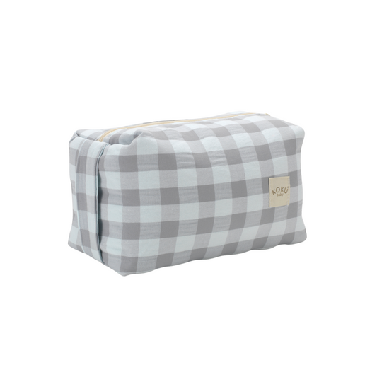 TROUSSE DE TOILETTE VICHY GRISE 20x28