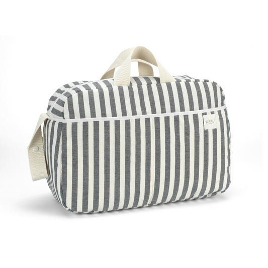 SAC DE MATERNITÉ À RAYURES GRISES 30x47