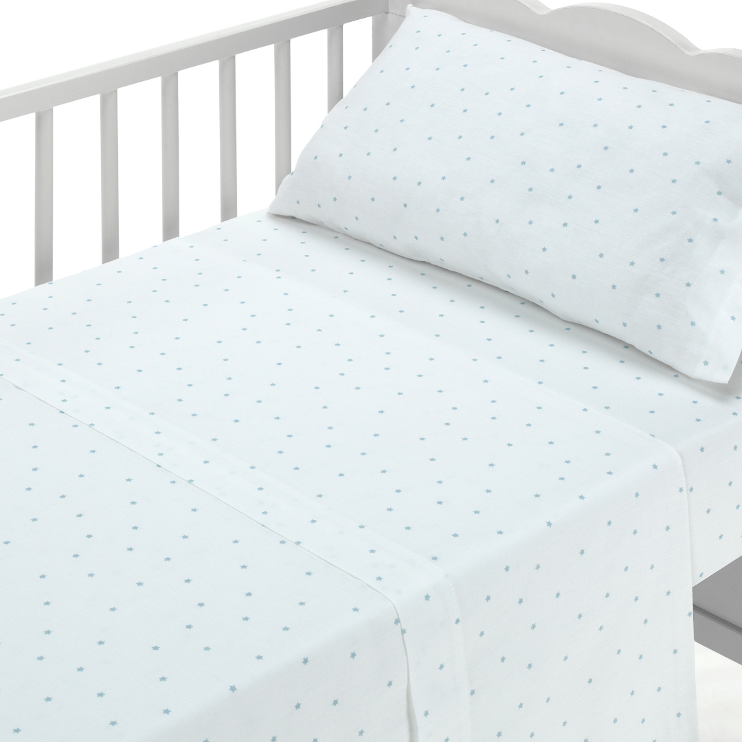 JUEGO SÁBANAS | STARS & VICHY BLUE DREAMS 60x120