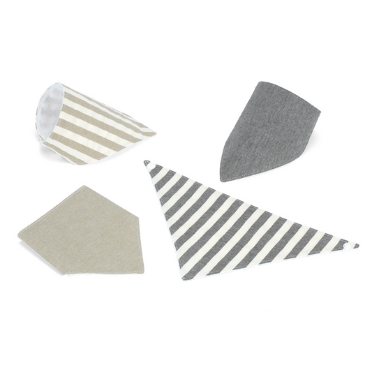 LOT DE 4 BANDANAS TOPO ET GRIS 20X40