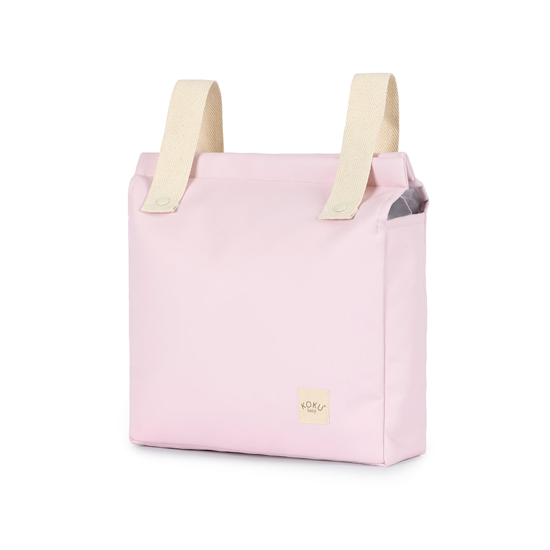 BOLSO PANERA POLIPIEL ROSA PASTEL 30x34