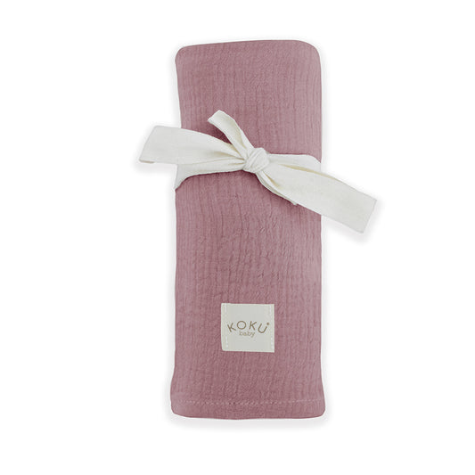 Mousseline rose foncé (122x140 cm)