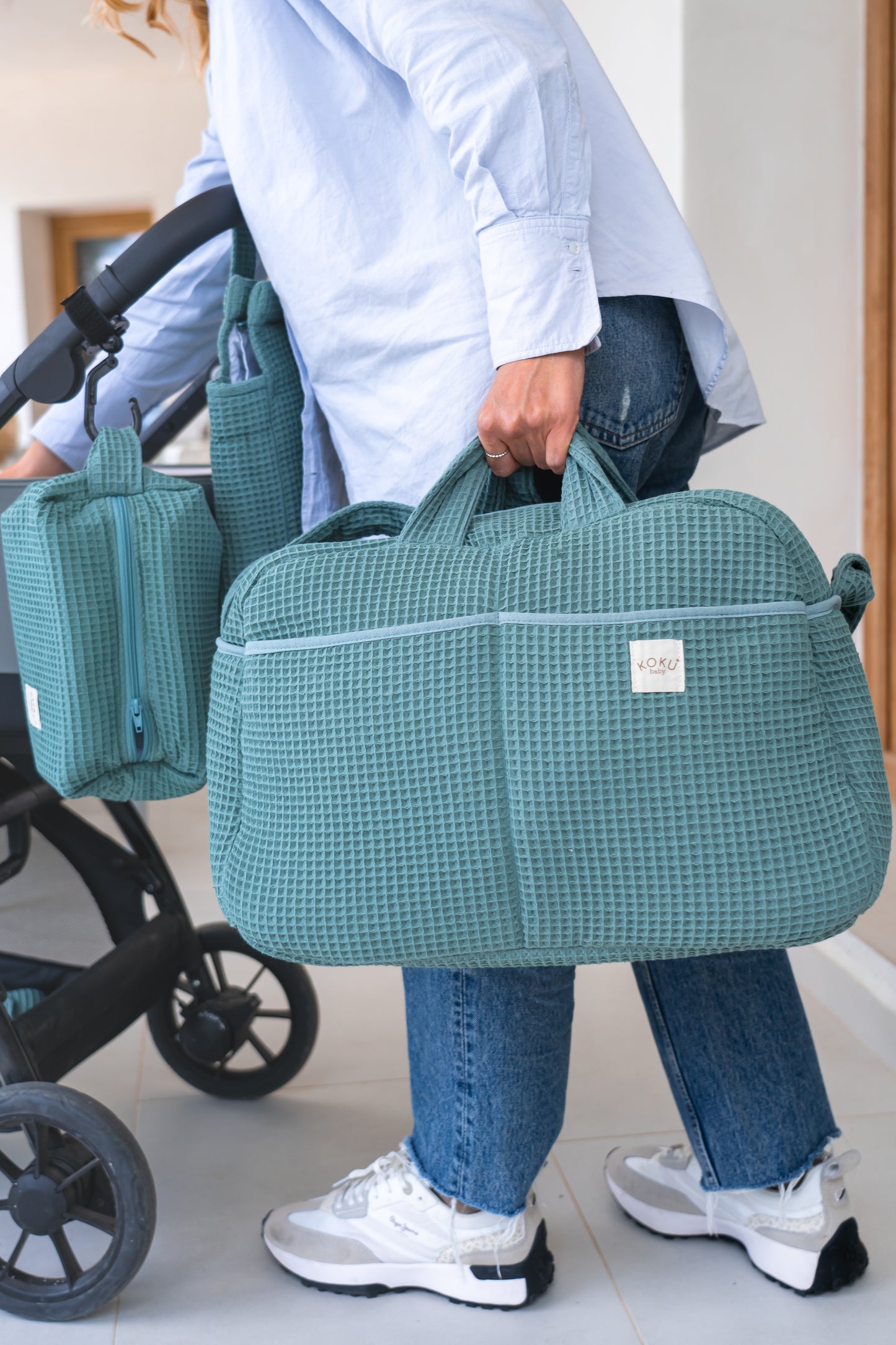 BOLSO MATERNIDAD WAFFLE GARDEN 30x47