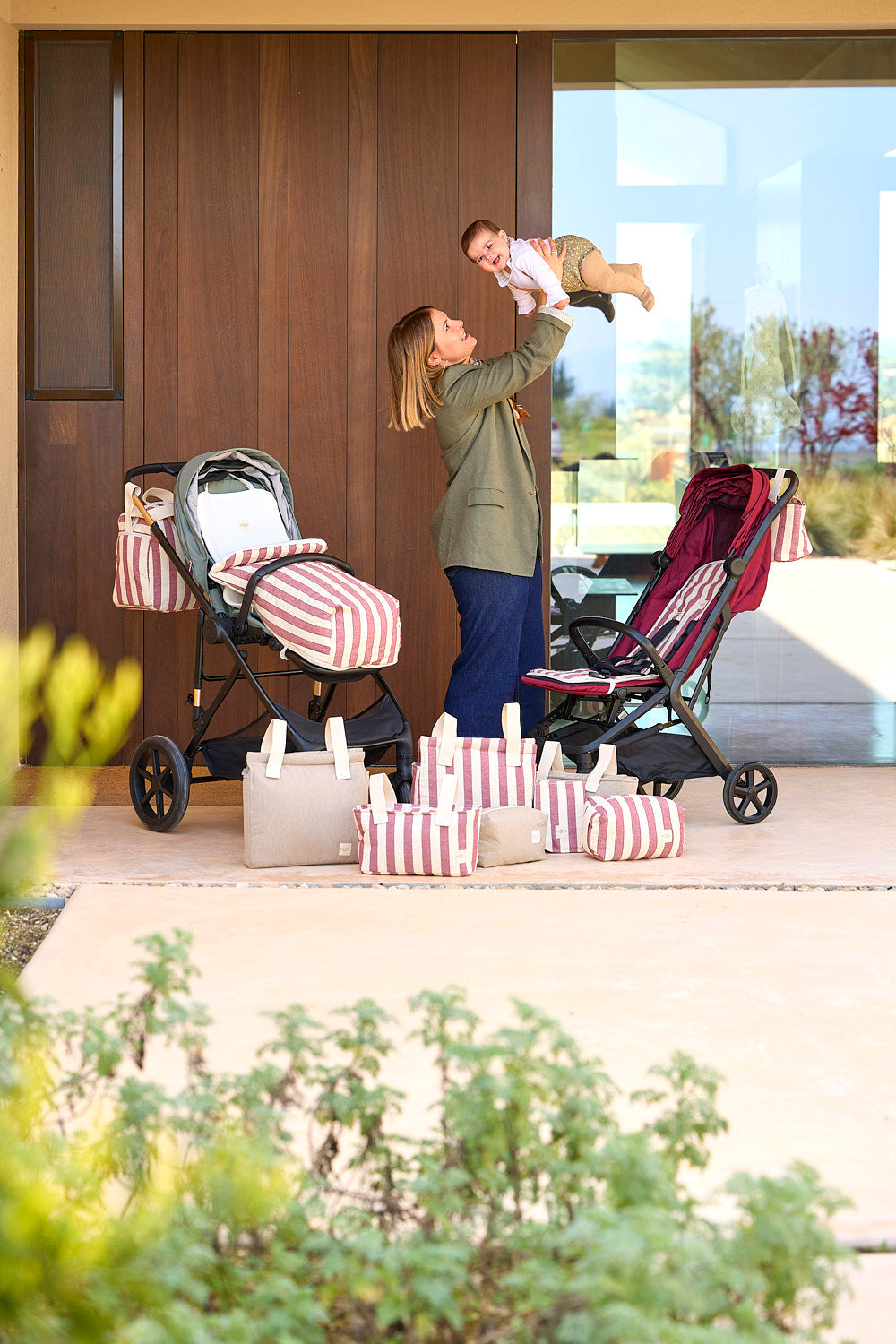 SACO SILLA STRIPE GRANATE 95x35x80
