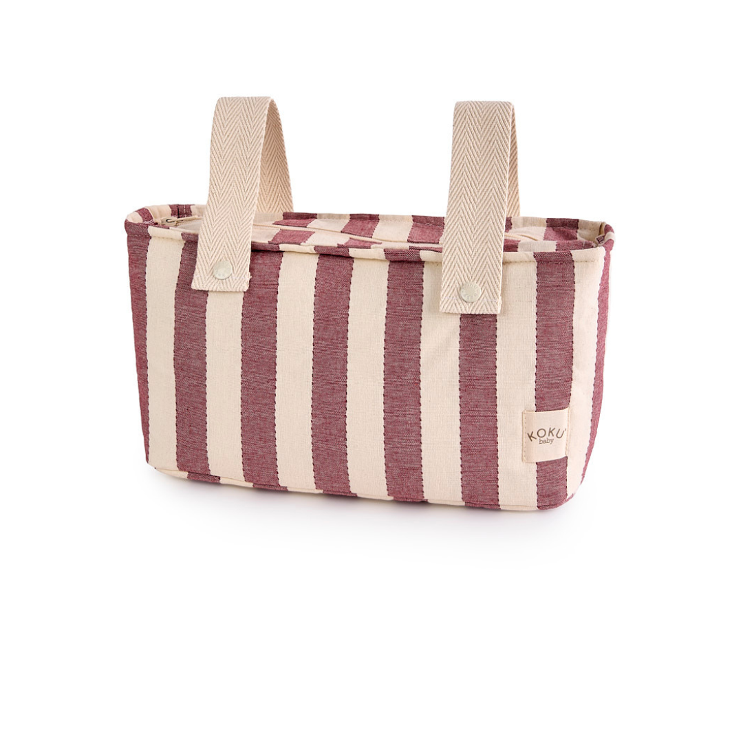 MINI SAC À RAYURES VERT KAKI 20x42