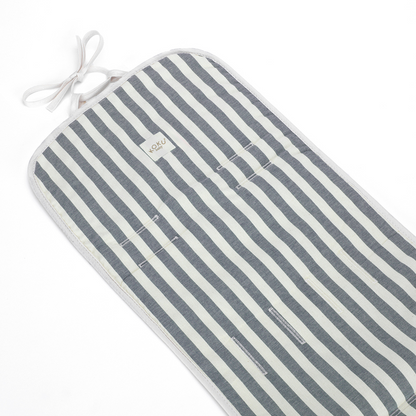 TAPIS DE MARCHE À RAYURES BLEU MARINE 85X34