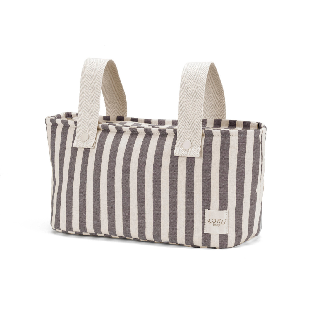 MINI SAC À RAYURES VERT KAKI 20x42