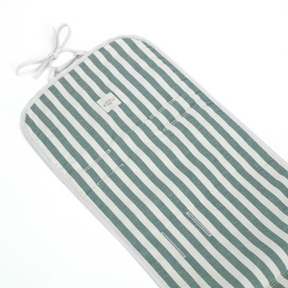 TAPIS DE MARCHE RAYÉ VERT KAKI 85X34