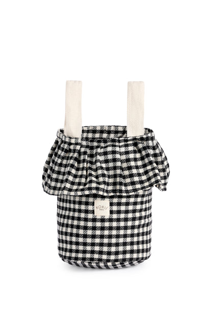 PACK ARRULLO VICHY JACQUARD BLANCO & NEGRO