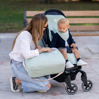 BOLSO MATERNIDAD WAFFLE MINT 30x47