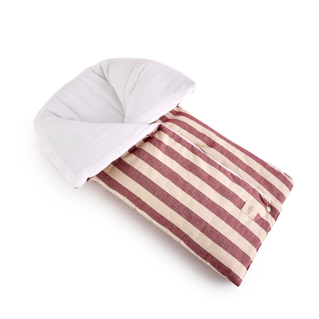 Couverture de poussette Vichy noire 70x90