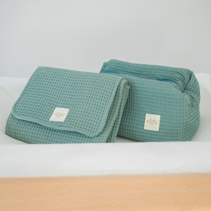 MATELAS À LANGER IMPERMÉABLE GAUFRÉ MENTHE 63x45