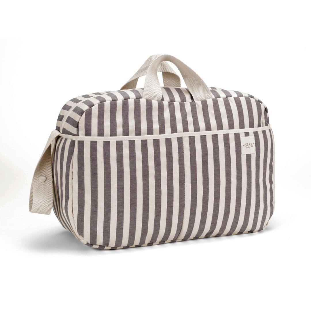 SAC DE MATERNITÉ À RAYURES VERT KAKI 30x47