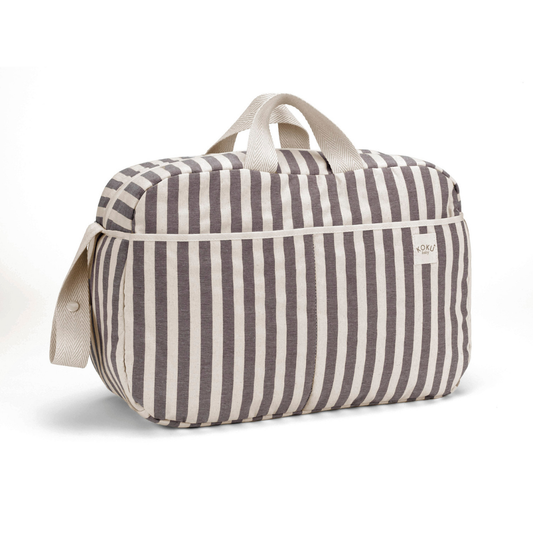 SAC DE MATERNITÉ À RAYURES VERT KAKI 30x47