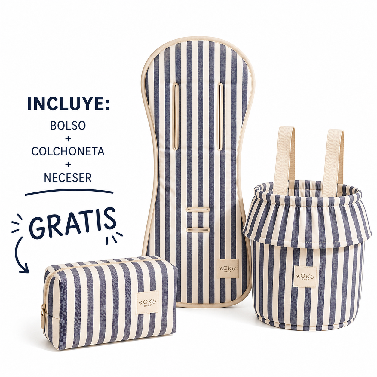 PACK PASEO STRIPE NAVY BLUE