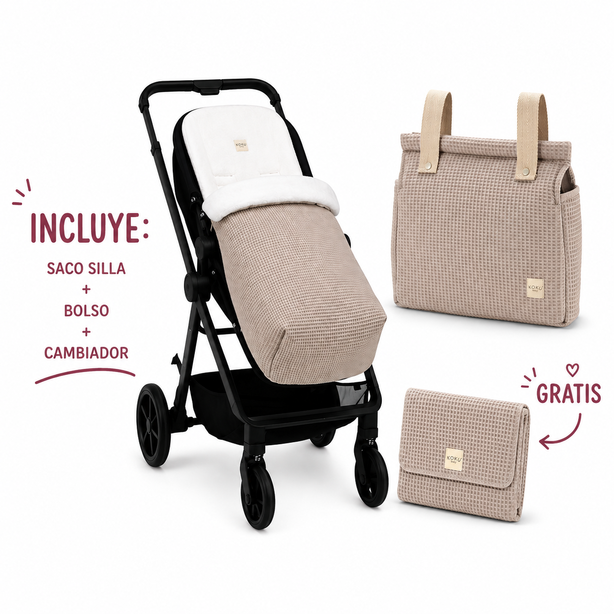 PACK SACO STRIPE  WAFLE TOPO
