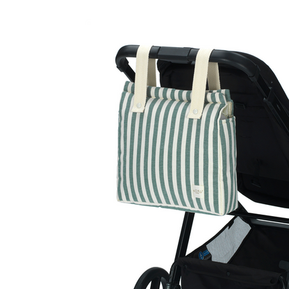SAC PANERA STRIPE VERT KAKI 30x34