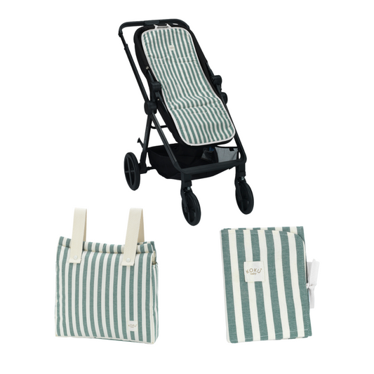 PACK COLCHONETA 3 PIEZAS STRIPE GREEN KAKHI