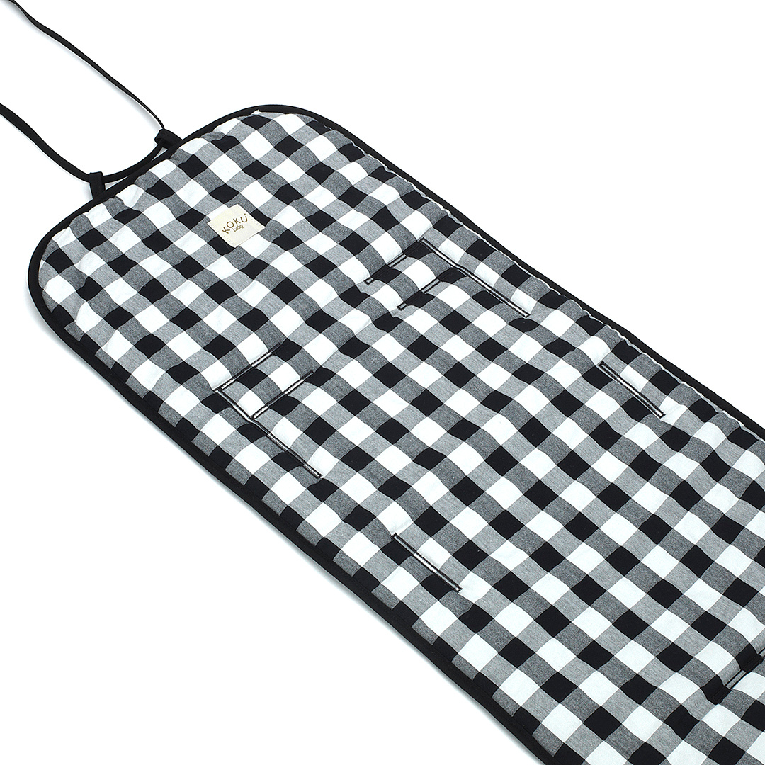 COLCHONETA PASEO VICHY NEGRO 85x34