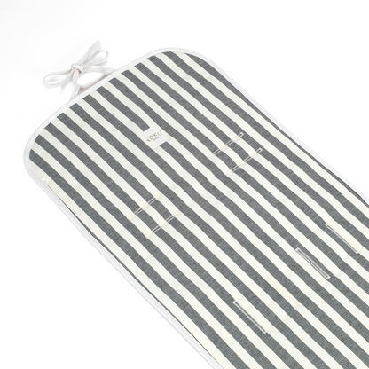 TAPIS DE MARCHE À RAYURES GRISES 85X35