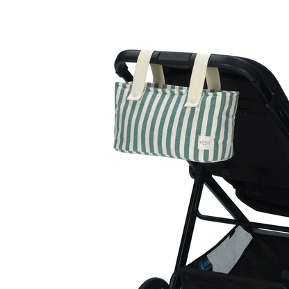 MINI SAC À RAYURES VERT KAKI 20x42
