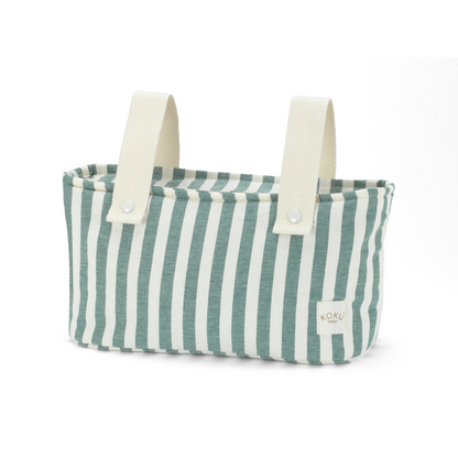 MINI SAC À RAYURES VERT KAKI 20x42