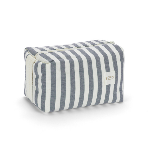 NECESER STRIPE NAVY BLUE 20x28