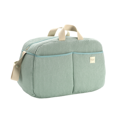 BOLSO MATERNIDAD WAFFLE MINT 30x47