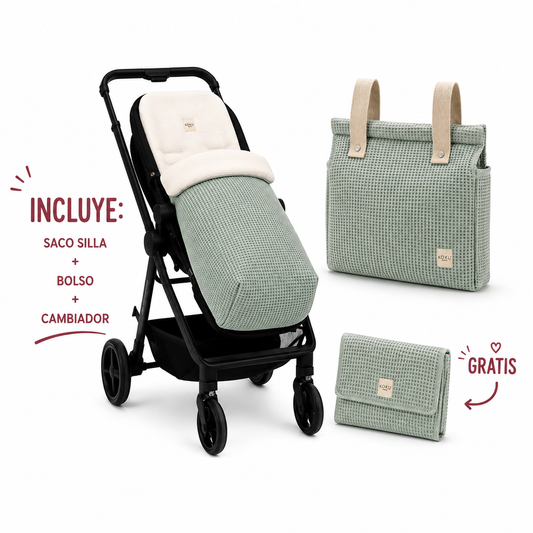 PACK SACO STRIPE  WAFLE MINT