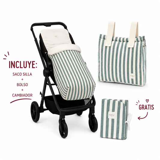 PACK SACO STRIPE GREEN