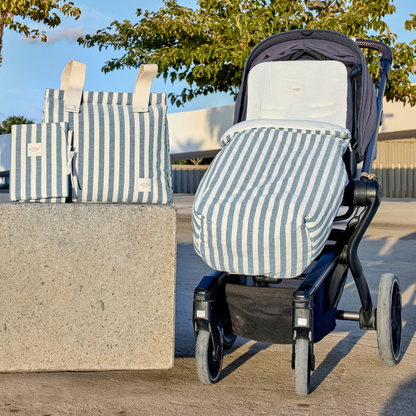 SACO SILLA STRIPE NAVY BLUE 95x35x80