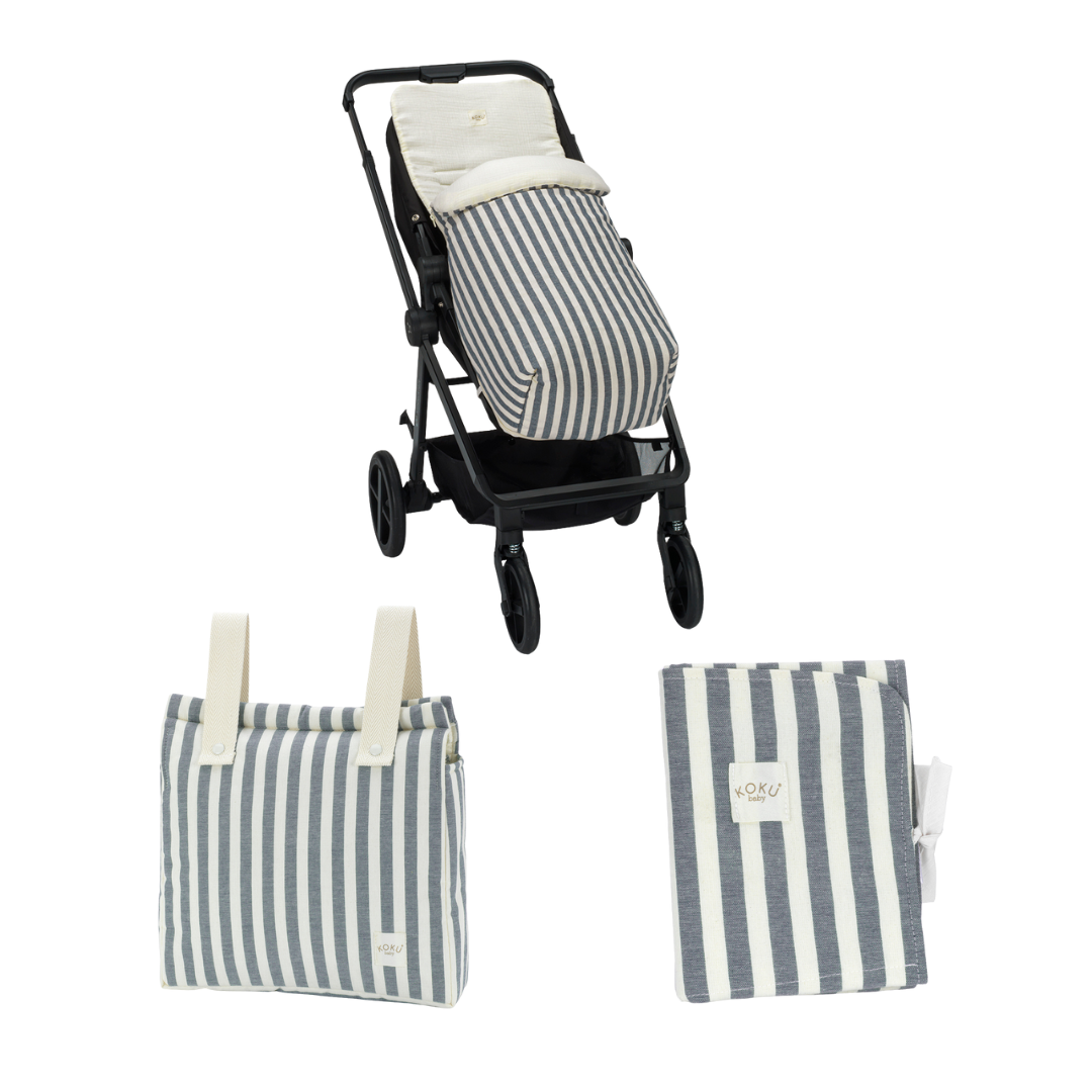 PACK SACO 3 PIEZAS STRIPE NAVY BLUE