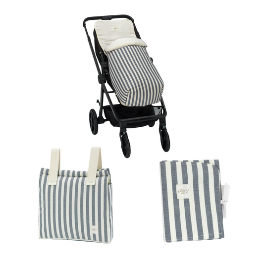 PACK SACO 3 PIEZAS STRIPE NAVY BLUE