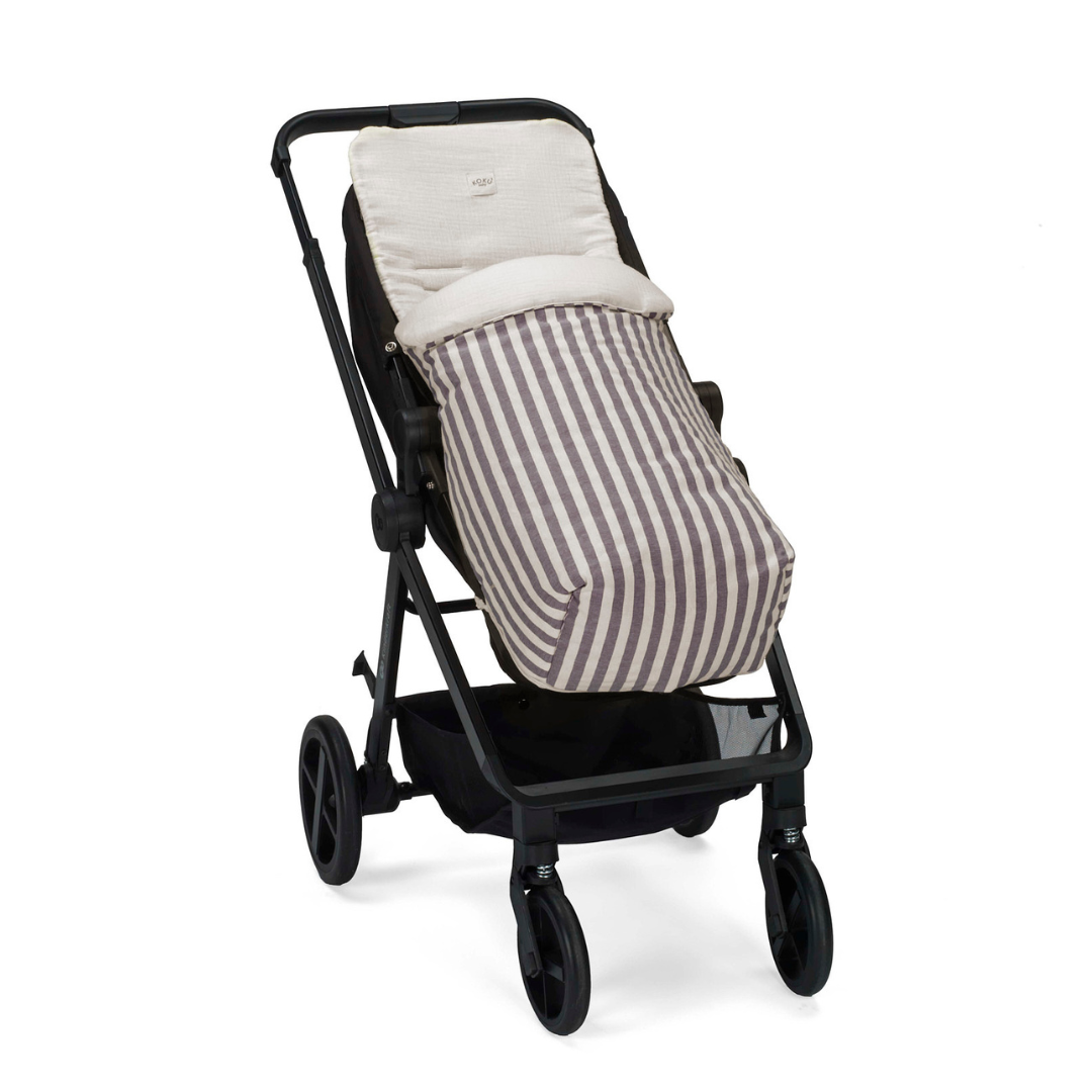 SAC DE CHAISE À RAYURES VERT KAKI 95x35x80