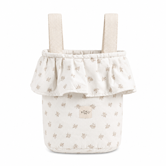 BOLSO BASKET PIQUE FLORAL  35×33×24 cm