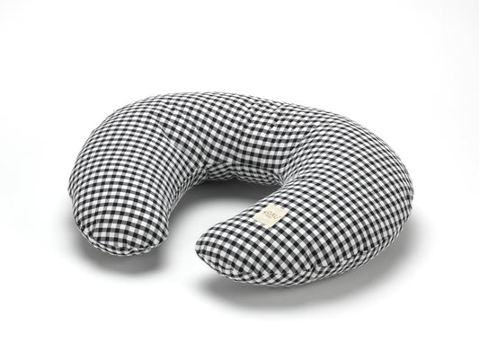 ALMOHADA MATERNAL VICHY NEGRO