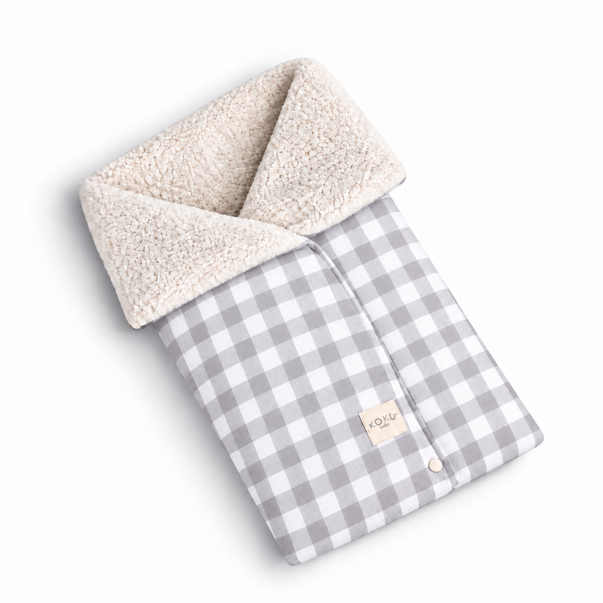 ARRULLO BORREGUITO VICHY GRIS 70x90