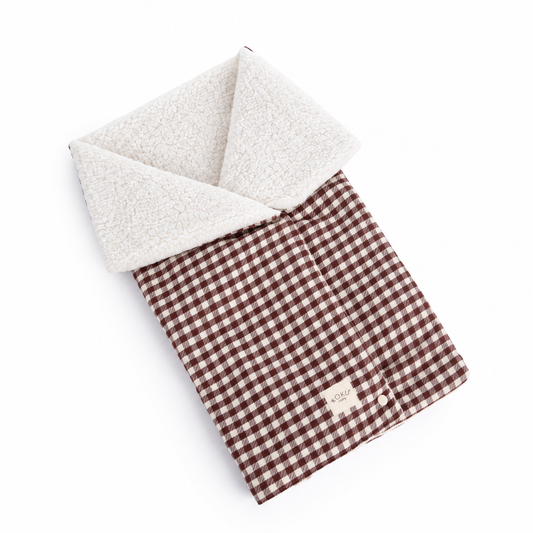 ARRULLO PASEO BORREGUITO VICHY JACQUARD GRANATE 70x90