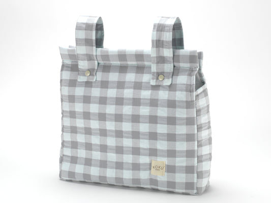 BOLSO PANERA VICHY GRIS 30x34