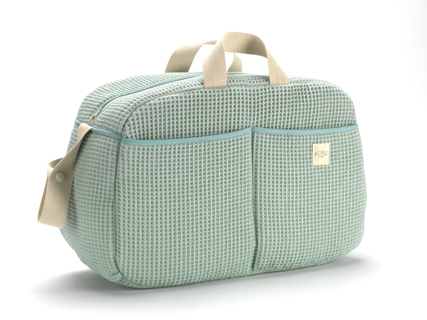 BOLSO MATERNIDAD WAFFLE MINT 30x47