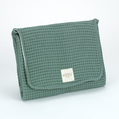 MATELAS À LANGER IMPERMÉABLE GAUFRÉ MENTHE 63x45