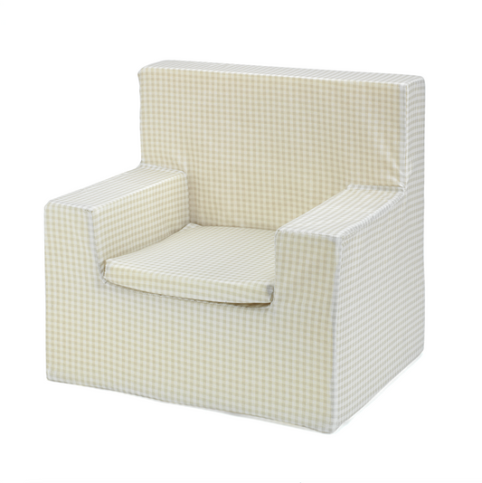SILLÓN CUADRADO BEBE VICHY BEIGE 56x44x56
