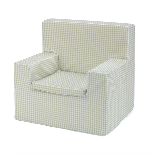 SILLÓN CUADRADO BEBE VICHY VERDE 56x44x56