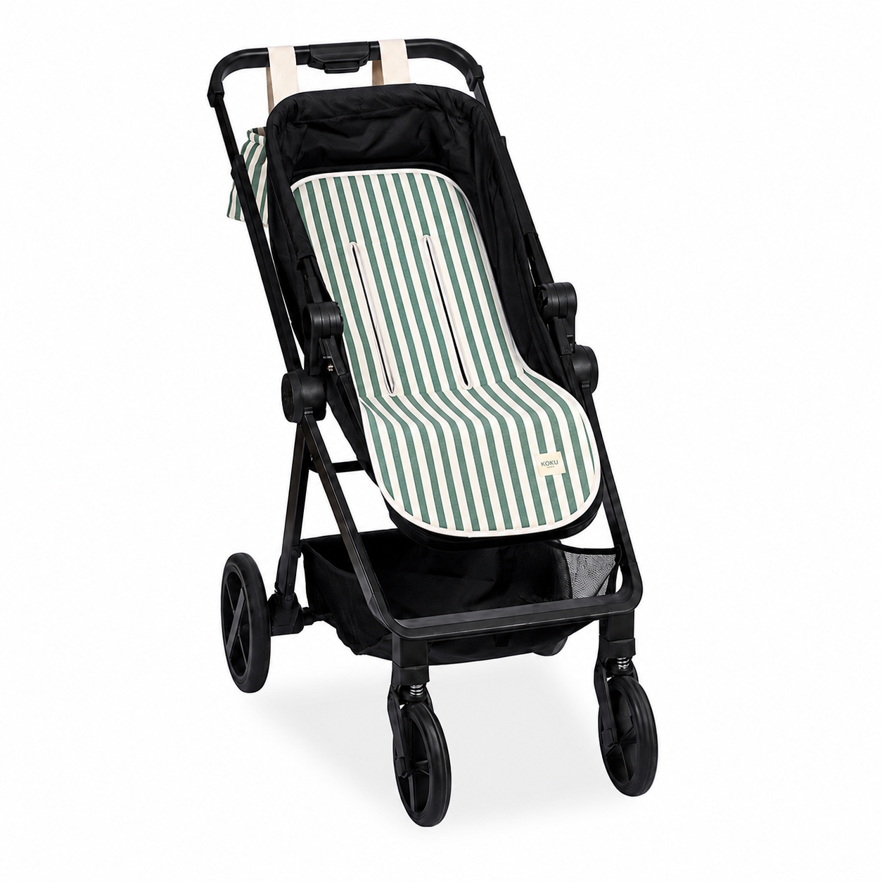 COLCHONETA DE PASEO MARIPOSA STRIPE GREEN KHAKI 90X38