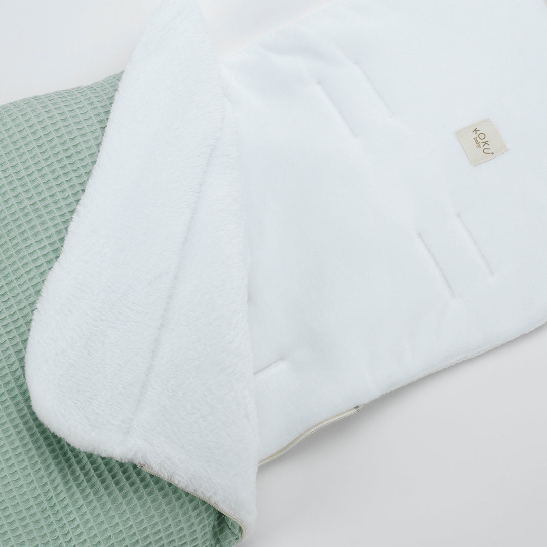 SACO CORALINA WAFFLE VERDE 95x35x80