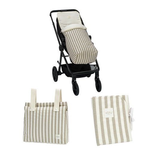 PACK SACO 3 PIEZAS STRIPE TOPO