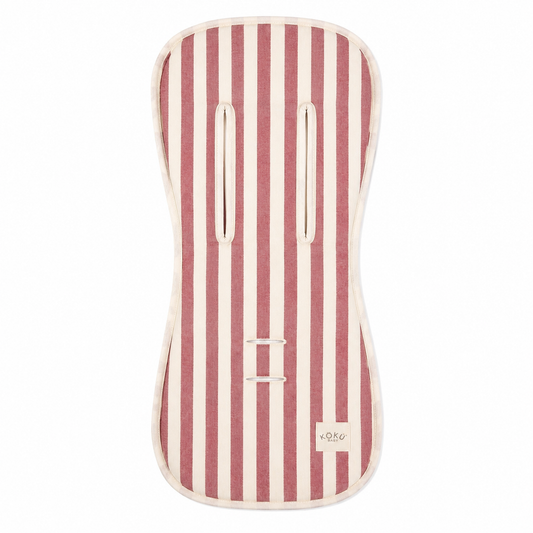 COLCHONETA DE PASEO MARIPOSA STRIPE GRANATE 90X38